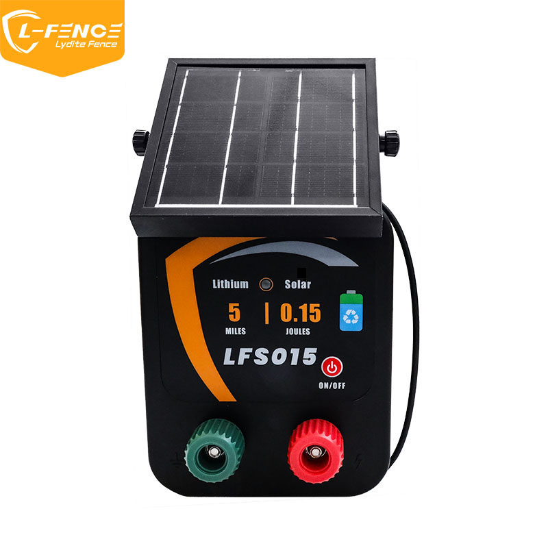 Lydite® Farming 0.15J 5miles Solar Fence Energizer,Internal 3.2v 6ah lithium battery